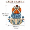 Picture of Pumpkin Embroidery Design, Floral Fall Pumpkin Machine Embroidery File, Blue Bow Autumn Pumpkin, Pes Dst Exp Jef Vp3 Digital Download