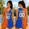 Picture of Custom Basketball Jersey Dress, Personalized Basketball Tank Dress With Name Number, Women's Game Day Outfit, Team Sports Fan Gift