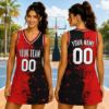 Picture of Custom Basketball Jersey Dress, Personalized Basketball Tank Dress With Name Number, Women's Game Day Outfit, Team Sports Fan Gift