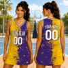 Picture of Custom Basketball Jersey Dress, Personalized Basketball Tank Dress With Name Number, Women's Game Day Outfit, Team Sports Fan Gift