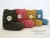 Picture of PDF PATTERN - Baby Button Boots - crochet booties, crochet boots, newborn baby shoes, shoe pattern, crochet tutorial