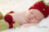 Picture of Strawberry Crochet PATTERN - Strawberry Shortcake Beanie & Leg Warmers - PDF pattern newborn baby photo prop hat baby girl outfit