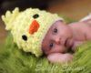 Picture of CROCHET PATTERN - Spring Chick Beanie with BONUS Hairbow Tutorial - (6 sizes included) Digital Download newborn baby hat photo prop