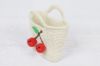 Picture of CROCHET PATTERN - Cherry Handbag - instructions to make a crochet bag, tote, kawaii purse, amigurumi cherries