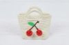 Picture of CROCHET PATTERN - Cherry Handbag - instructions to make a crochet bag, tote, kawaii purse, amigurumi cherries