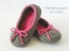 Picture of Crochet Slippers PATTERN - The Kayla Slipper - PDF pattern house shoes toddler shoe sizes 5-10 double sole