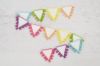 Picture of CROCHET PATTERN - Crochet Bunting - instructions to make a rainbow crochet bunting with pom-pom trim, handmade decor, crochet decorations