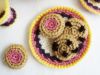 Picture of Amigurumi Crochet PATTERN - Mrs. Potts Tea and Cookies - tea set pretend play crochet food toy cookies amigurumi tea pot PDF pattern