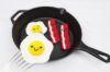 Picture of CROCHET PATTERN - Kawaii Bacon and Eggs - PDF pattern of amigurumi crochet food fried egg bacon strip