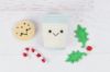 Picture of PDF PATTERN - Santa's Milk and Cookies - Crochet pattern Amigurumi Kawaii food Christmas cookies