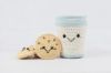 Picture of PDF PATTERN - Santa's Milk and Cookies - Crochet pattern Amigurumi Kawaii food Christmas cookies
