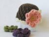 Picture of Flower Beanie Crochet Pattern - Interchangeable Hat with Kawaii Flowers (PDF)
