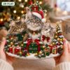Picture of Maine Coon Cat Family Ornament, Personalized Christmas Acrylic Ornament, Custom Name Pet Tree Decor, Cute Cat Lover Holiday Keepsake Gift