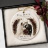 Picture of Personalized Halloween Wedding Ornament 2026, Gothic Skeleton Couple Keepsake, Custom Names Date, Till Death And Beyond Gift for Newlyweds