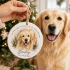 Picture of Personalized Dog Christmas Ornament 2026, Custom Pet Name Keepsake, Dog Lover Gift, Personalized Puppy Ornament, Christmas Gift for Dog Mom