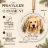 Picture of Personalized Dog Christmas Ornament 2026, Custom Pet Name Keepsake, Dog Lover Gift, Personalized Puppy Ornament, Christmas Gift for Dog Mom